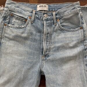 Agolde Riley crop distressed